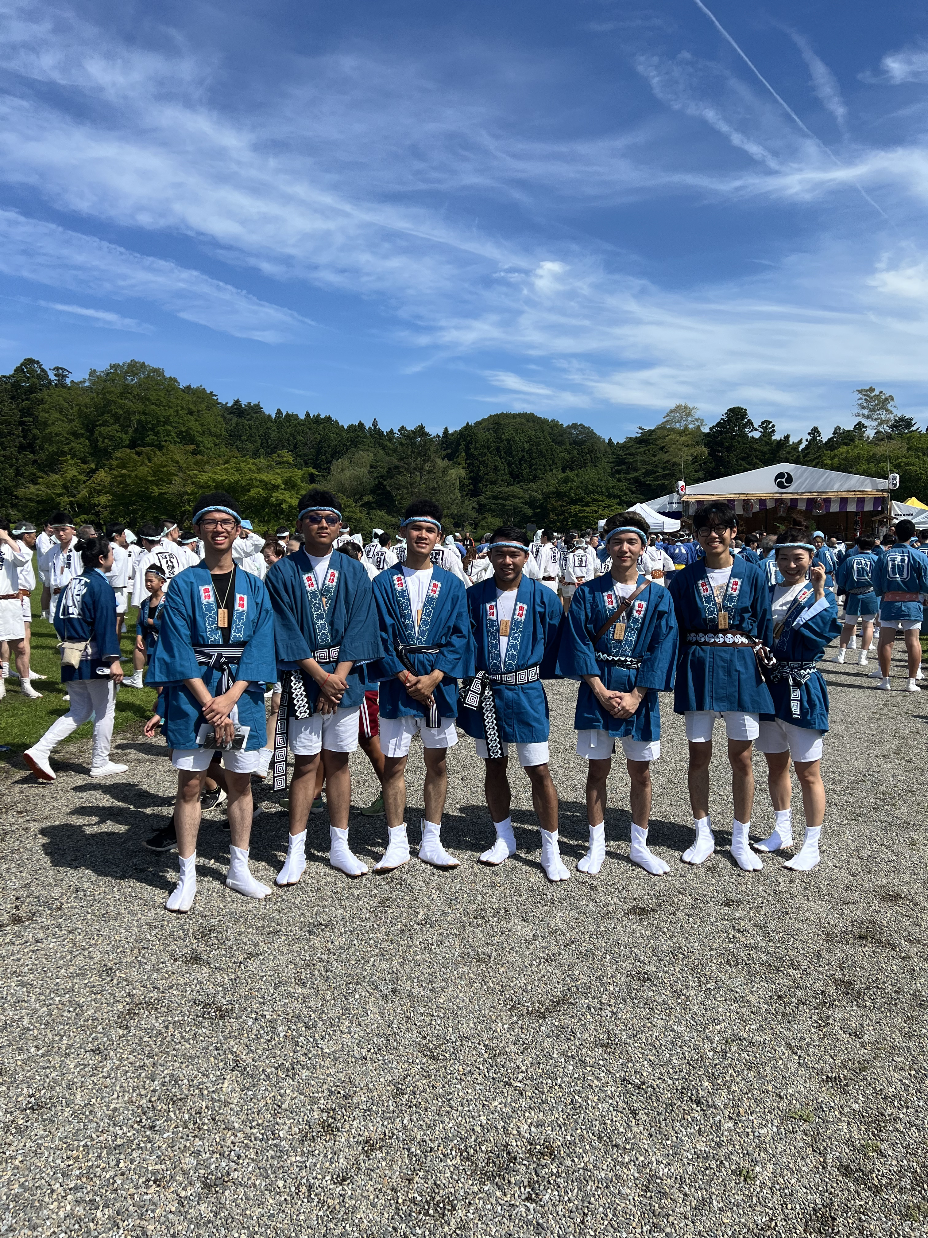 Program participants joining a traditional local festival